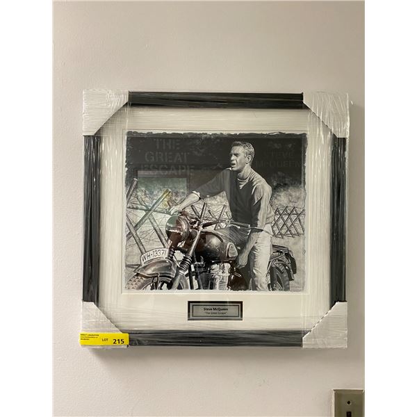 Steve McQueen Framed Print - approx. 22in x 21in commissioned by Glen Green