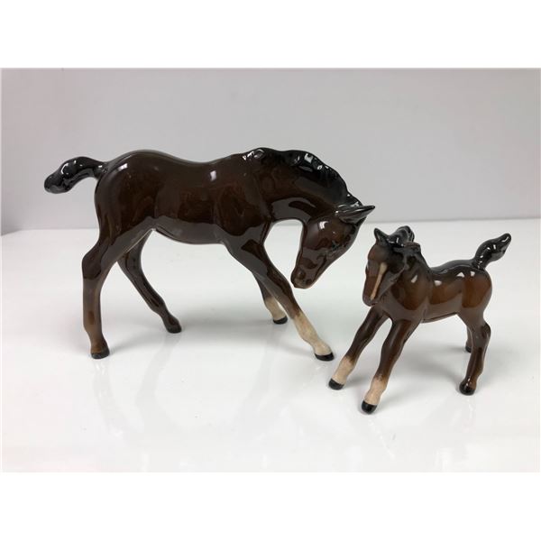 Beswick England - two playing horses - Excellent Condition - largest is approx. 4 1/2in tall