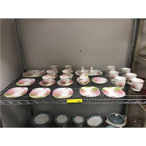 Royal Albert - Blossom Time - group lot of tea and coffee cups, cream & Sugar, Salt & Pepper and som