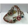 Image 1 : Capodimonte Flower Basket - made in Italy - Excellent Condition - approx. 17in long x 14in wide x 11