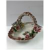 Image 2 : Capodimonte Flower Basket - made in Italy - Excellent Condition - approx. 17in long x 14in wide x 11