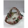 Image 5 : Capodimonte Flower Basket - made in Italy - Excellent Condition - approx. 17in long x 14in wide x 11