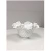 Image 16 : Fenton Hobnail Milk Glass - 6 pieces - Excellent Condition - Basket, bowls & vases