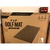 Image 1 : 5ft x 3ft Golf Mat - Artificial Turf and Box of 12 Nitro Orange Golf Balls