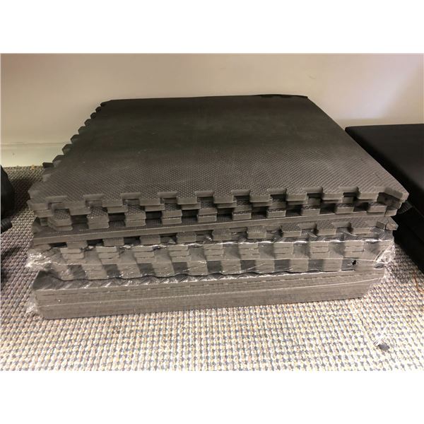 Foam Interlocking Exercise Matts - Black - 18 pieces - 2feet x 2 feet each