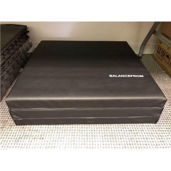 Black Folding Exercise Matt (three folds into one) made by BalanceFrom (23 1/2 x 23 1/2) with carryi