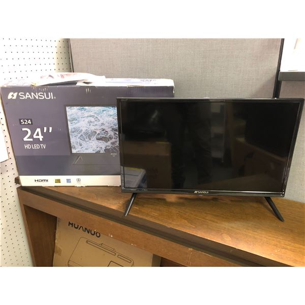 SANSUI 24in HD LED Television with remote - Tested