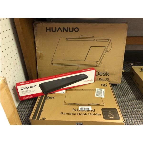 HUANUO Lap Desk, Wrist Rest and Bamboo Book Holder