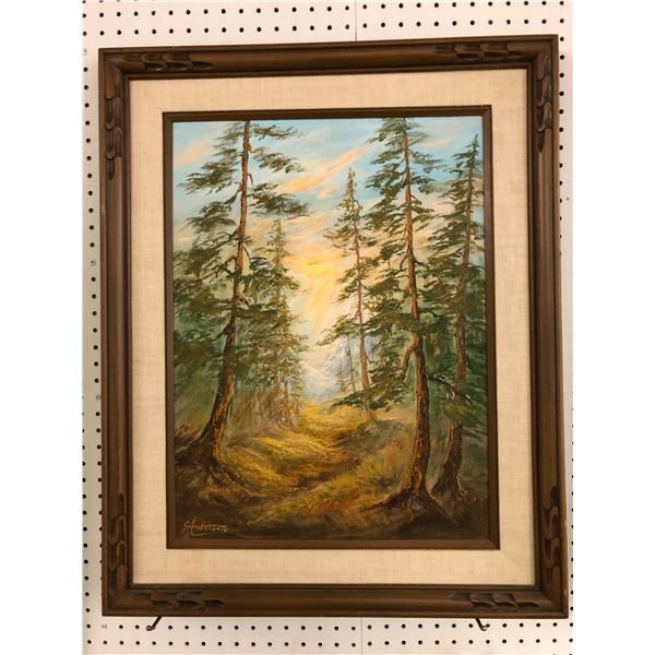 Original Framed Painting by J.Anderson - approx. 25in x 31in