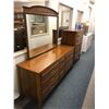 Image 1 : Bedroom Furniture - Three Pieces - Tall Boy Dresser (36 x 19 x 47 1/2in) Dresser with Mirror (66 x 1