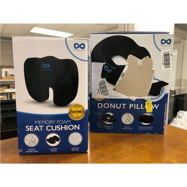 Everlasting Comfort - Memory Foam Seat Cushion and Donut Pillow