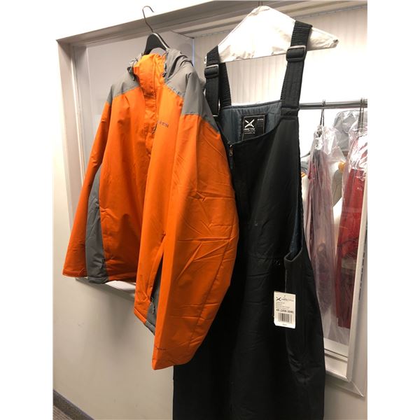 Men's Columbia Jacket - Size 3X & Arctix Women's Bib Overalls Snow pants - Size 4X 31" Seam