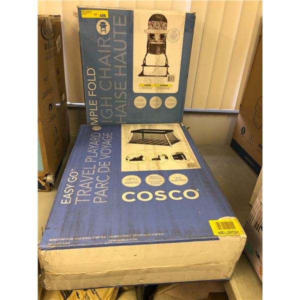 COSCO Highchair and Travel Playard