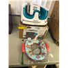 Image 1 : Ingenuity Baby Base Feeding Booster Seat and MiFoldOne - Non-folding Grab & Go Booster Seat plus Paw
