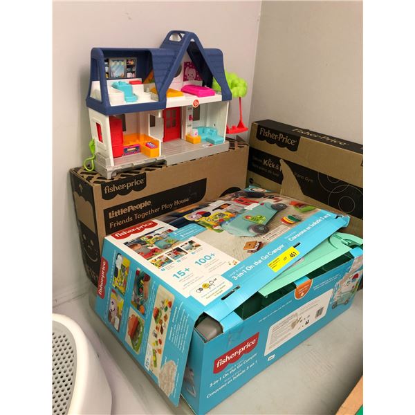 Fisher Price Friends Together Play House, Deluxe Kick and Play Piano Gym, FFP 3in1 On the Go Camper