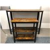 Image 1 : Wood Hallway Table with Mesh Bottom Shelf- 40 x 14 x 32in and matching smaller shelving unit 24 x 12