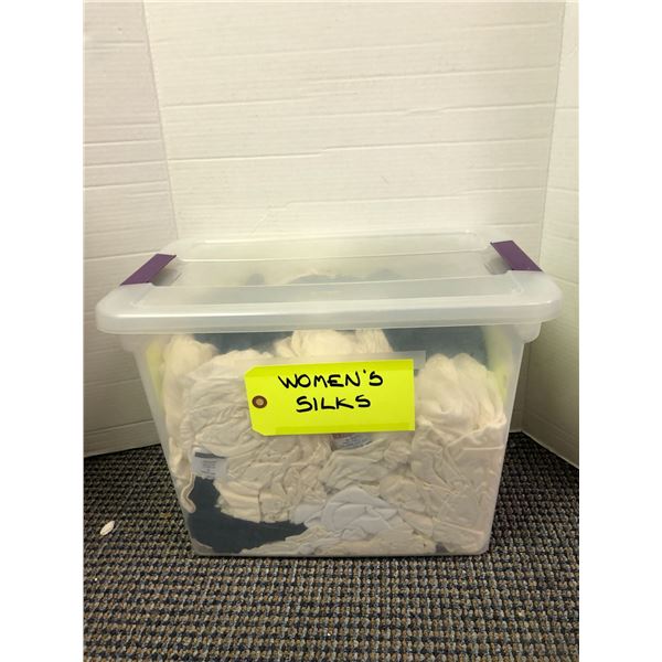 Two Plastic Bins of Dress Shields