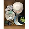Image 2 : Two boxes of Estate Plates, bowls, cups and glasses