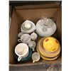Image 3 : Two boxes of Estate Plates, bowls, cups and glasses