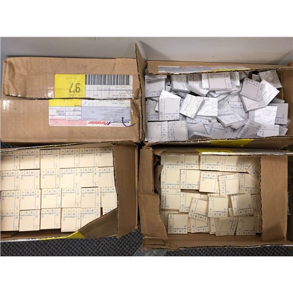 Fourteen Boxes of Post-It Notes - (each note 1 1/2in square) these are Custom Printed - each box con