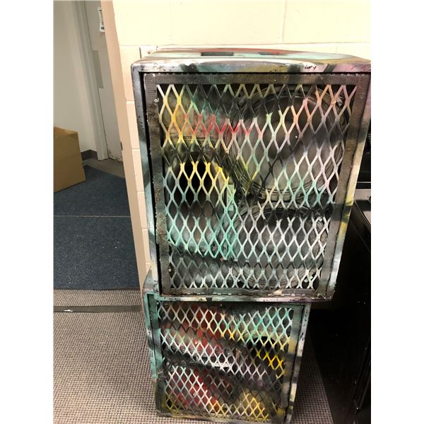 Set of Two Concert Speakers - Stage Speakers for the Musicians - approx. 19 1/2 x 22 x 29 1/2in