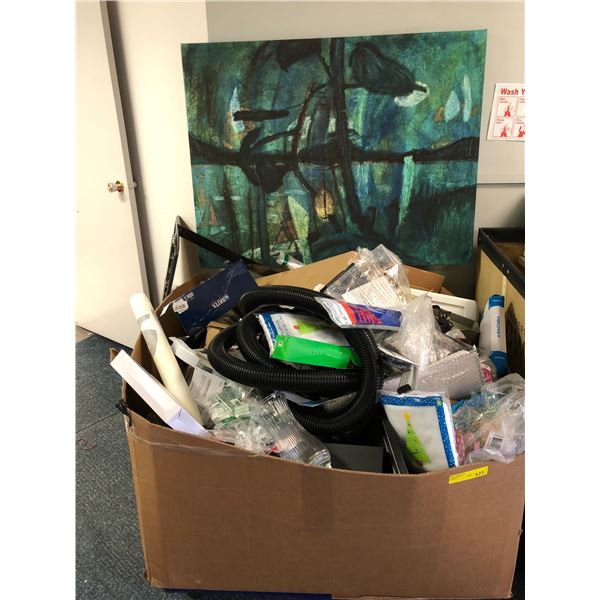 Extra Large Box (40in x 28 1/2in x 24in) Household Items Parts Bin (some great pieces and some with