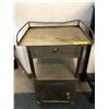 Image 1 : Vintage Metal Storage Shelving Unit with drawer and cupboard - approx. 21in x 15in x 34 1/2in