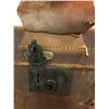 Image 4 : Leather Steamer Trunk - approx. 30in x 19in x 12in