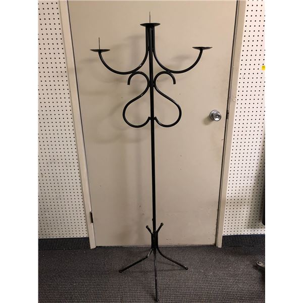 Large Black Metal Candlestick Holder - from a TV Series - approx. 63in tall
