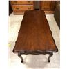 Image 1 : Vintage Wood Coffee Table - Good Condition - approx. 47 1/2in x 20in x 15 1/2in - with faux drawer