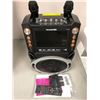 Image 1 : Karaoke USA Machine with two microphones and Remote - new without box