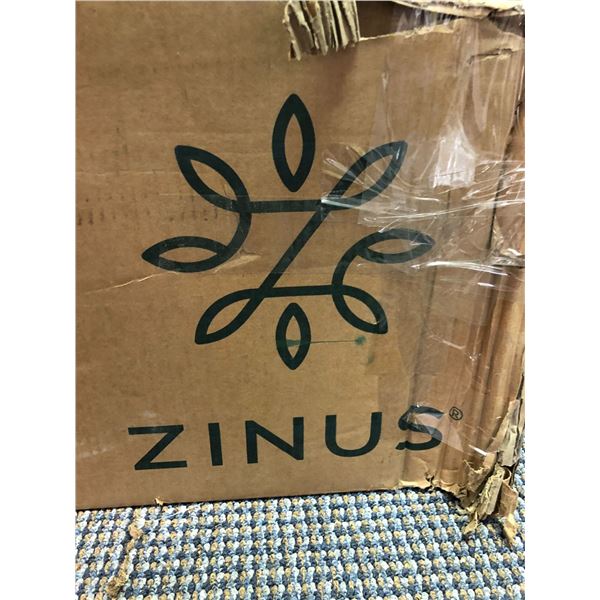 ZINUS - Queen Size Ironline 6in Metal & Wood Platform Bed Frame - Suzanne