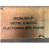Image 2 : ZINUS - Queen Size Ironline 6in Metal & Wood Platform Bed Frame - Suzanne