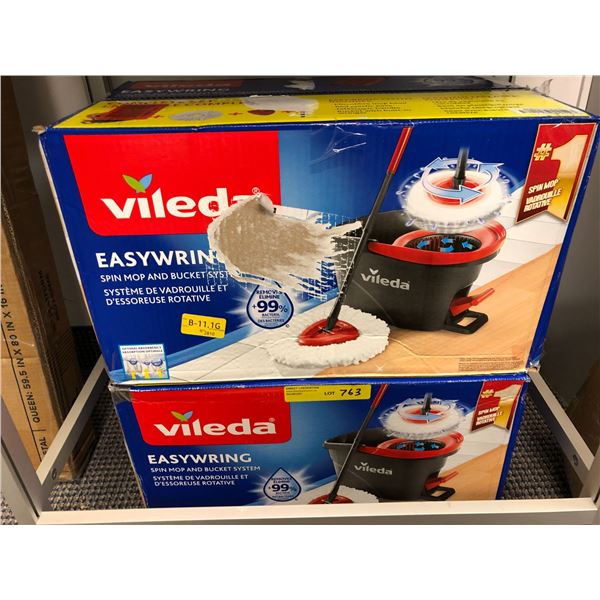 VIDELA Easywring Spin Mop and Bucket System (2 quantity)