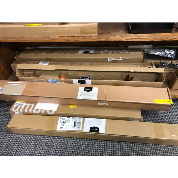 Shelf Lot of Bathroom Hardware - Hand Rails, Towel Rackets and More