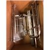 Image 3 : Group Lot of Misc. Wire Shelving, White and Chrome