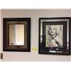Image 1 : Group of two - Framed Mirror and Marilyn Munroe in a Mirrored Frame - largest approx. 21 x 25in