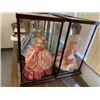 Image 1 : Two Glass Cased Dolls - Dolls are approx. 18in tall, case is approx. 25in tall
