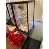Image 2 : One Glass Cased Doll and One Doll without Case - Dolls are approx. 18in tall, case is approx. 25in t