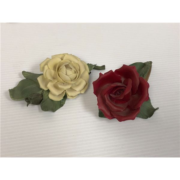 Capodimonte Flowers - both in excellent condition