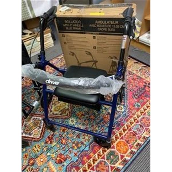 Drive - Rollator with 6" Wheels and Blue Frame - New In Box