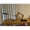 Image 1 : Two Vintage Tennis and Badminton Racquets - Pinguin and BlueBand Brands -