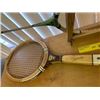 Image 2 : Two Vintage Tennis and Badminton Racquets - Pinguin and BlueBand Brands -