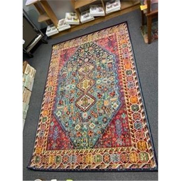 Area Carpet - Colourful Red/Blues & Oranges - approx. 62in x 92in