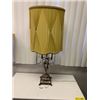 Image 1 : Metal and Crystal Vintage Table Lamp - approx. 35in tall