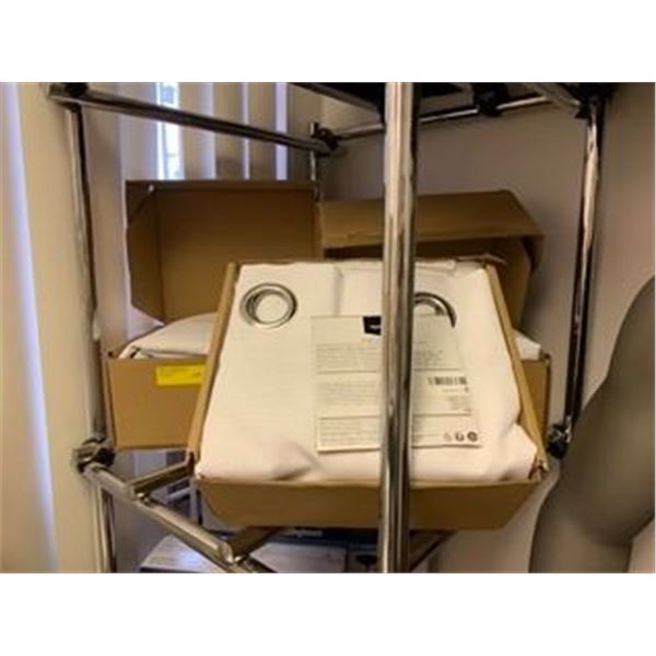 AmazonBasics - 3 Boxes of White Linen Look - Blackout Mabry Curtain Panels - 2 Panels per box 52" x