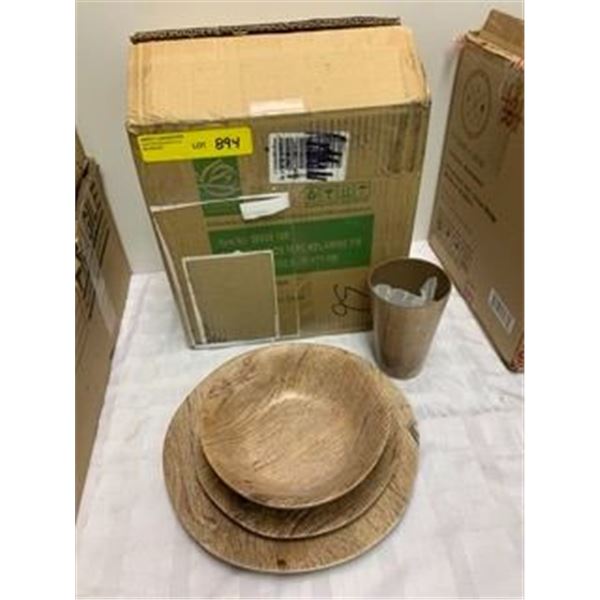 Dinnerware set of Melamine Dishes - 16 pieces - two plates, bowl and water glass