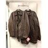 Image 1 : Two Brown Leather Men's Jackets from VIP Leathers Canada/Fine Lambskin - One Medium and one XL