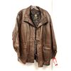 Image 2 : Two Men's Brown Leather Jackets from VIP Leathers Canada - One Small and One (Cammo) XXL