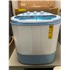 Image 2 : PYLE Portable Twin Tub Washing Machine plus Stainless Steel Over the Door Drying Rack